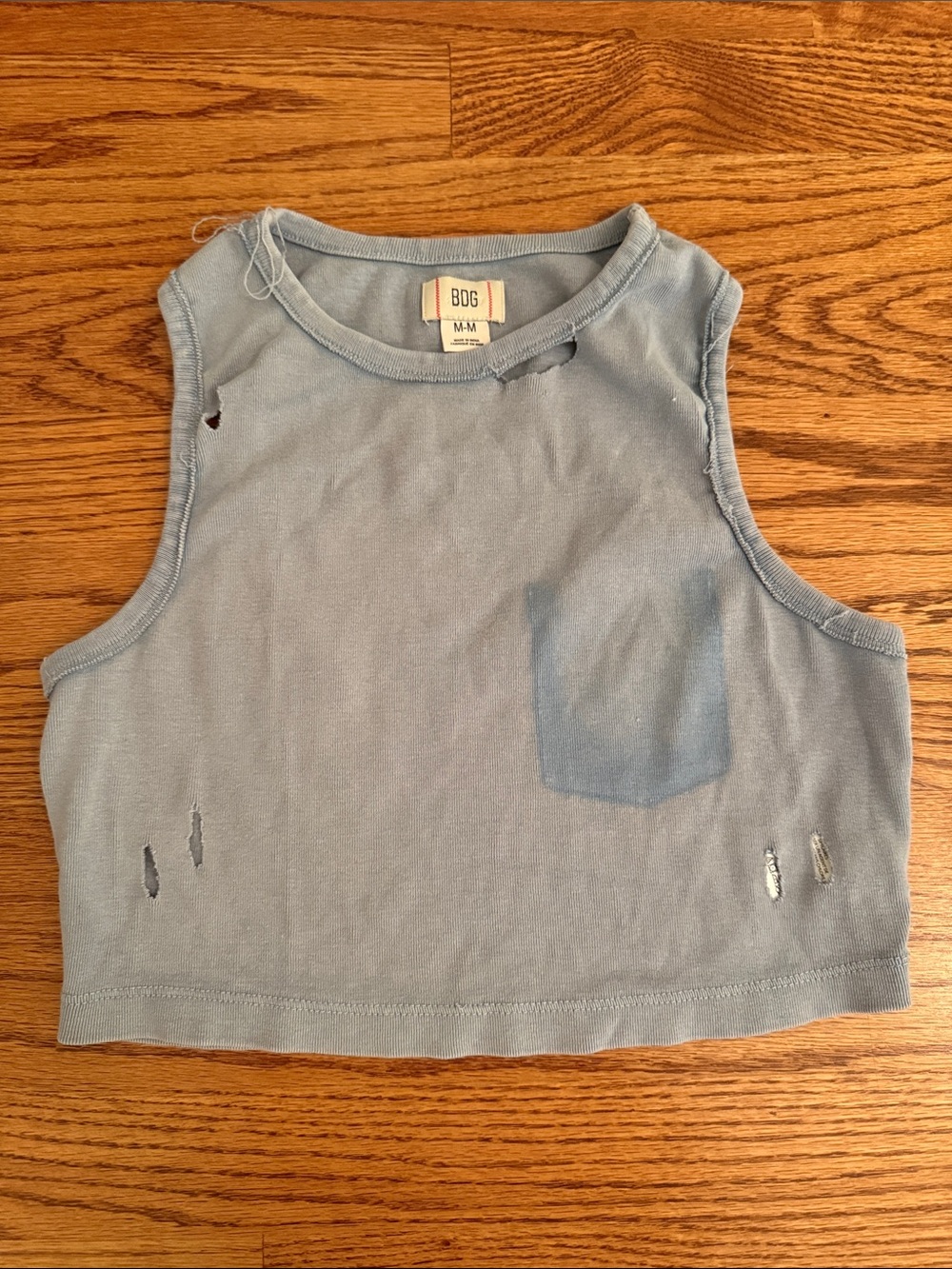 BDG Pale Blue Cropped Tank